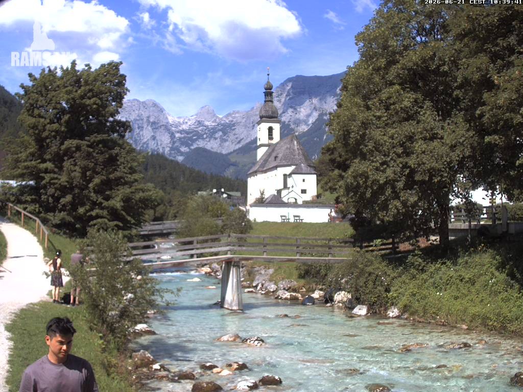 Archived image Webcam Ramsau - Berchtesgaden - St. Sebastian Church