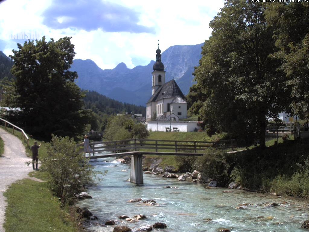 Archived image Webcam Ramsau - Berchtesgaden - St. Sebastian Church