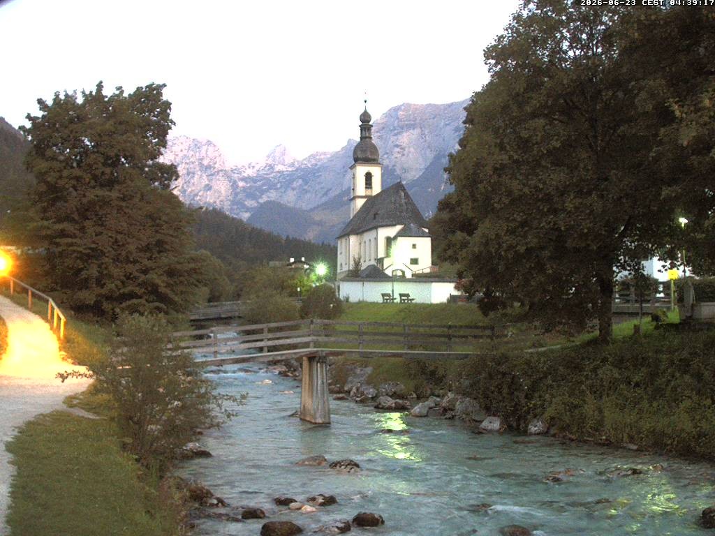 Archived image Webcam Ramsau - Berchtesgaden - St. Sebastian Church
