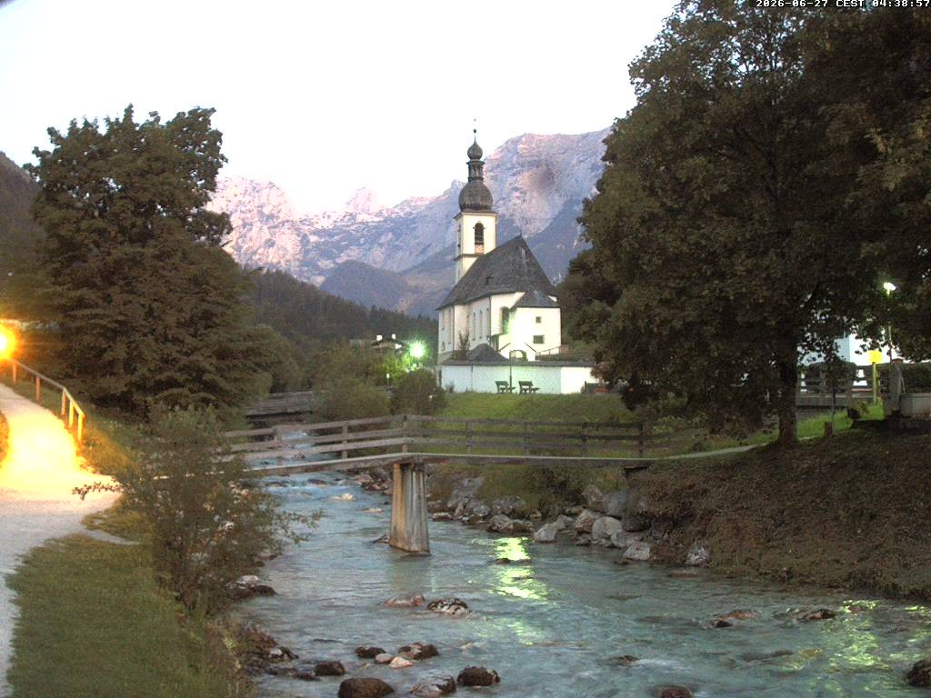Archived image Webcam Ramsau - Berchtesgaden - St. Sebastian Church