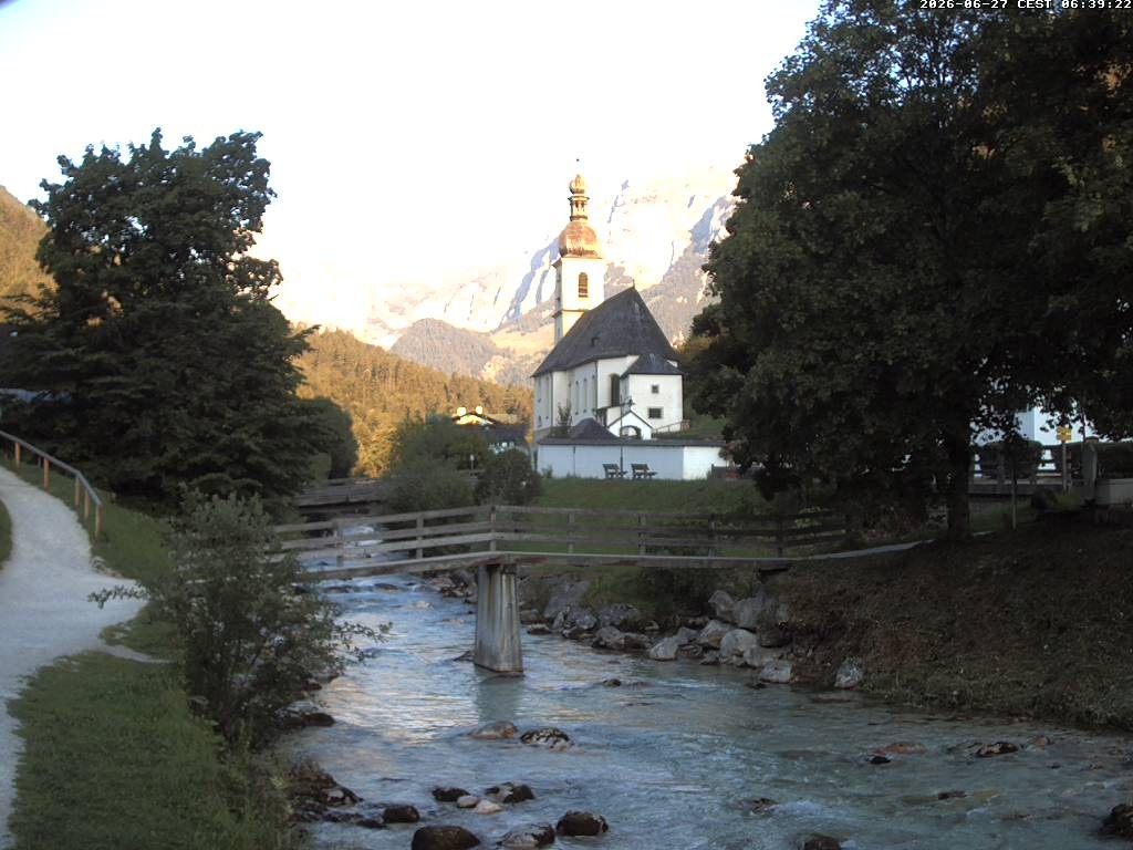 Archived image Webcam Ramsau - Berchtesgaden - St. Sebastian Church