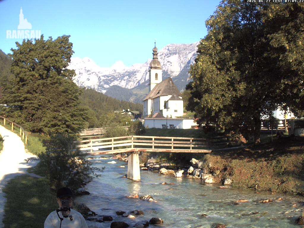 Archived image Webcam Ramsau - Berchtesgaden - St. Sebastian Church