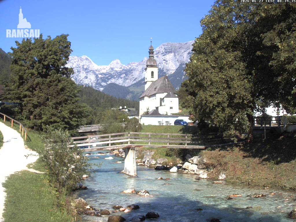 Archived image Webcam Ramsau - Berchtesgaden - St. Sebastian Church