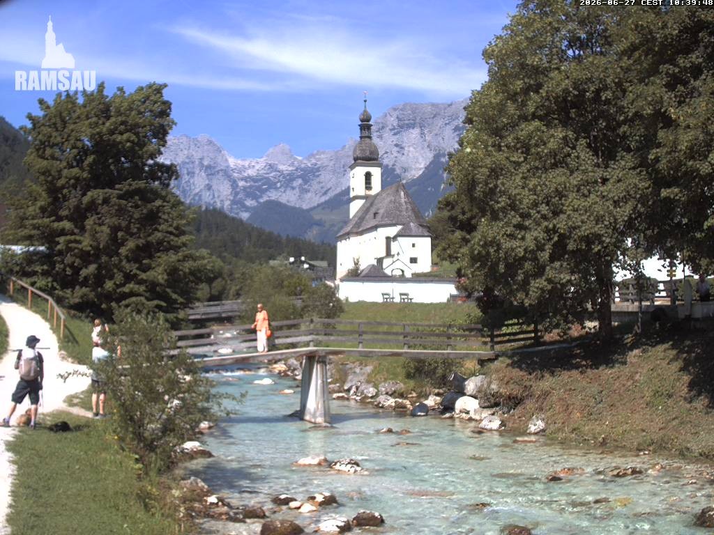 Archived image Webcam Ramsau - Berchtesgaden - St. Sebastian Church