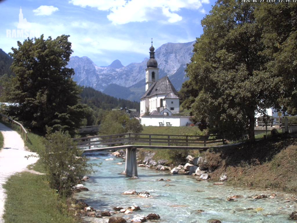 Archived image Webcam Ramsau - Berchtesgaden - St. Sebastian Church