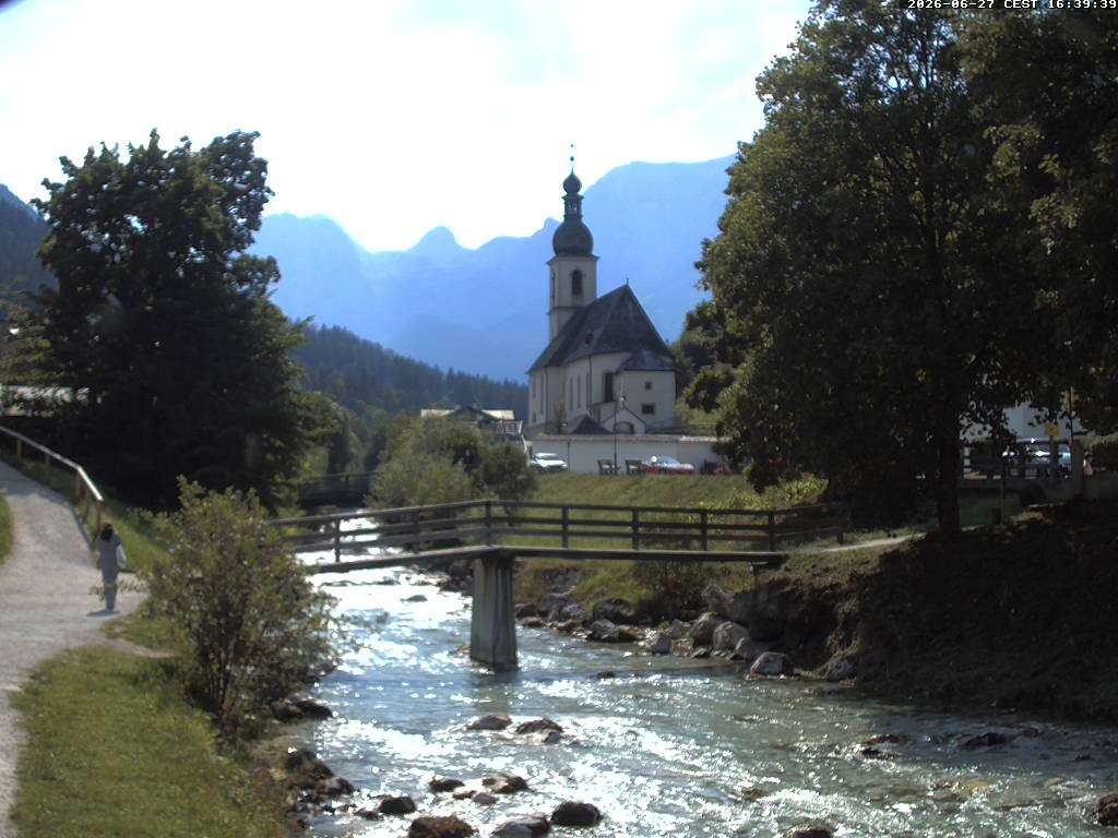 Archived image Webcam Ramsau - Berchtesgaden - St. Sebastian Church