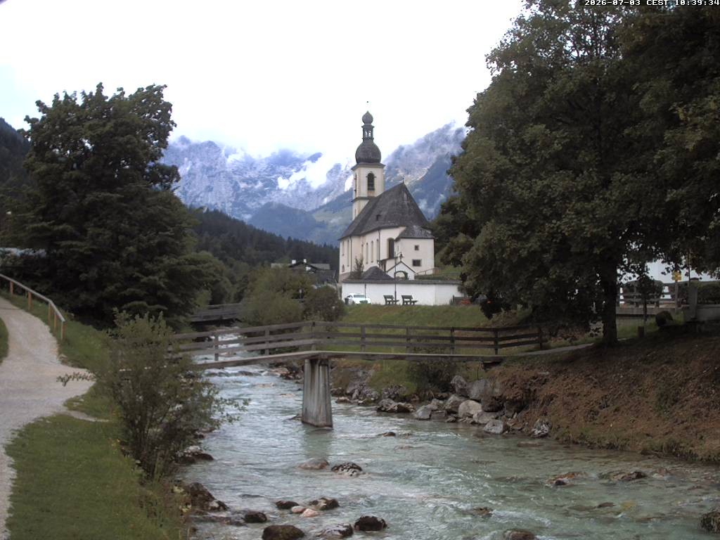 Archived image Webcam Ramsau - Berchtesgaden - St. Sebastian Church
