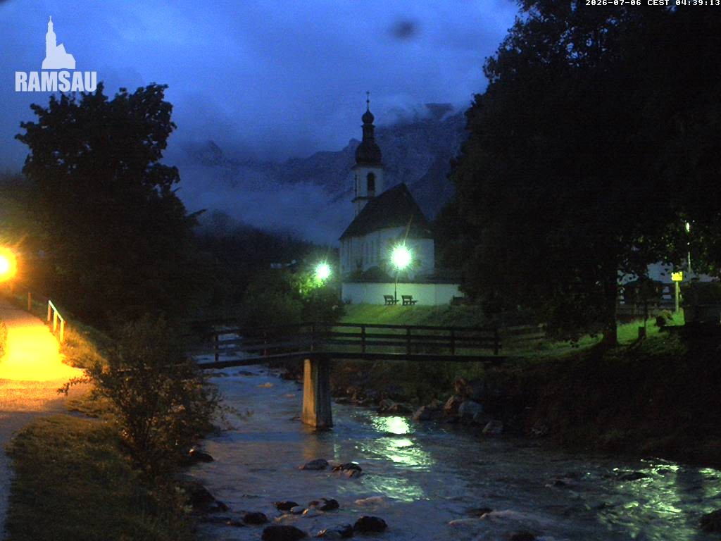 Archived image Webcam Ramsau - Berchtesgaden - St. Sebastian Church