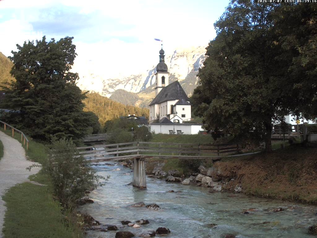Archived image Webcam Ramsau - Berchtesgaden - St. Sebastian Church