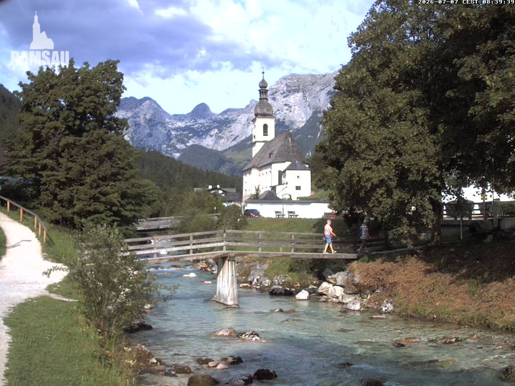 Archived image Webcam Ramsau - Berchtesgaden - St. Sebastian Church