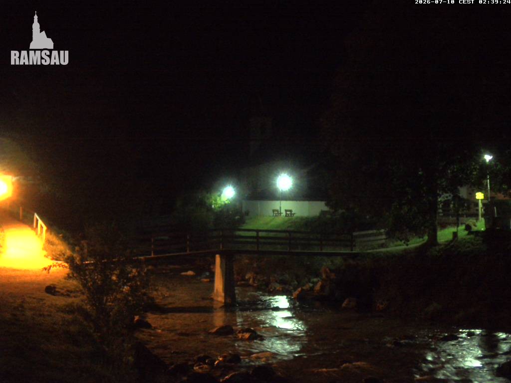 Archiv Foto Webcam Malerwinkel in Ramsau bei Berchtesgaden - Ortskirche St. Sebastian