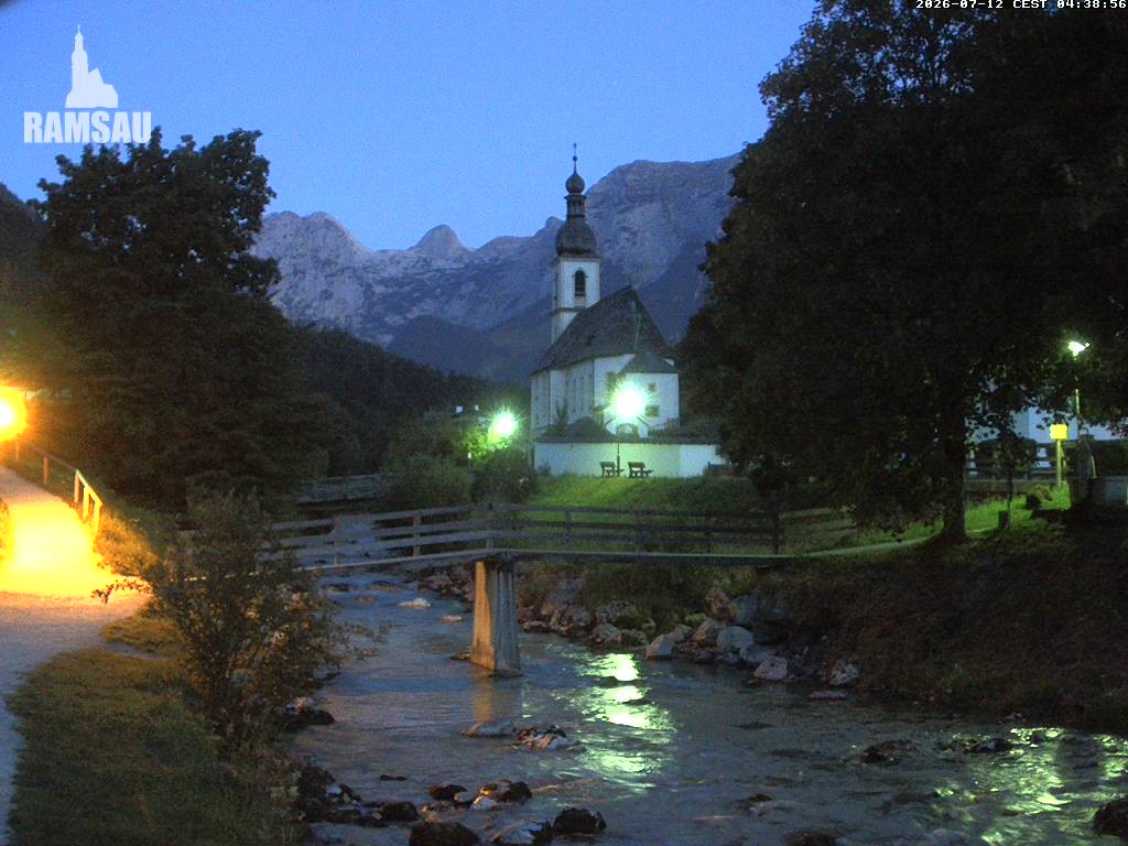 Archived image Webcam Ramsau - Berchtesgaden - St. Sebastian Church