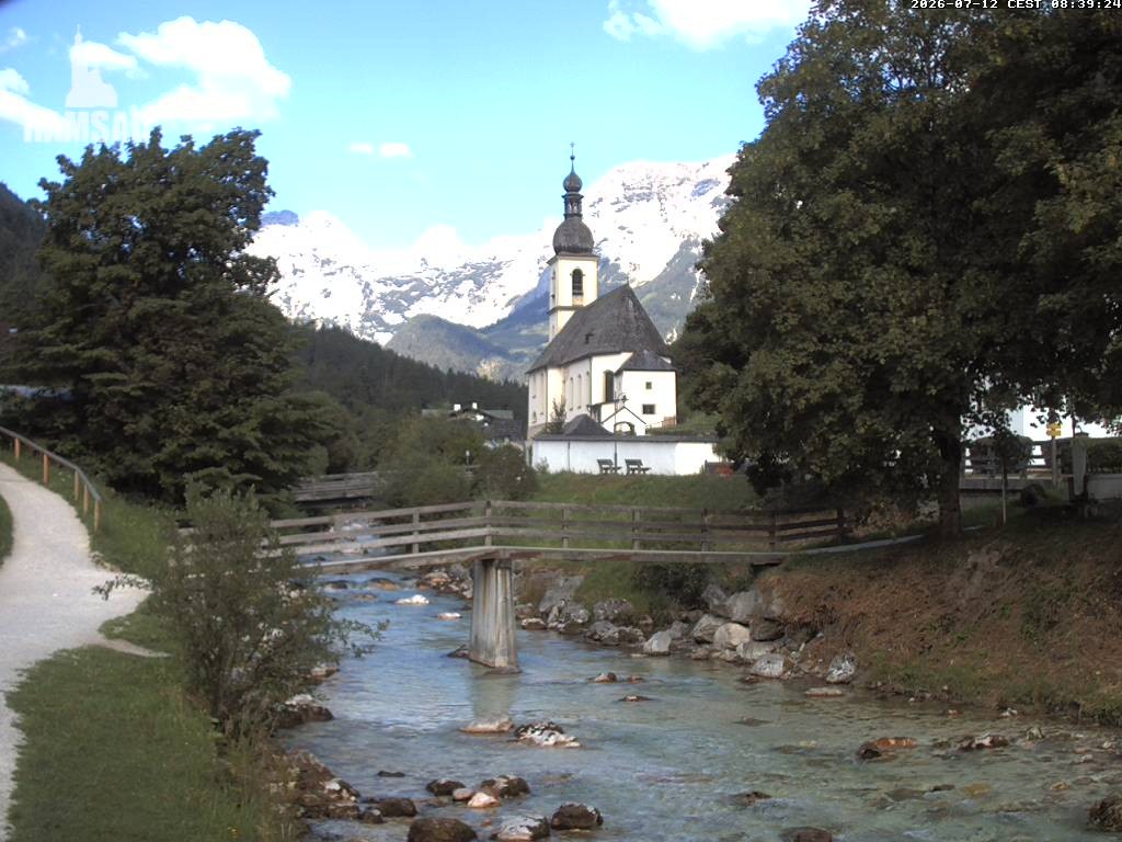 Archived image Webcam Ramsau - Berchtesgaden - St. Sebastian Church