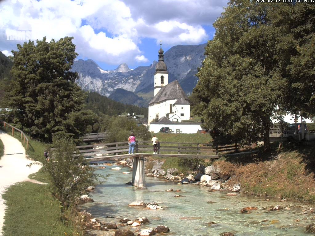 Archived image Webcam Ramsau - Berchtesgaden - St. Sebastian Church