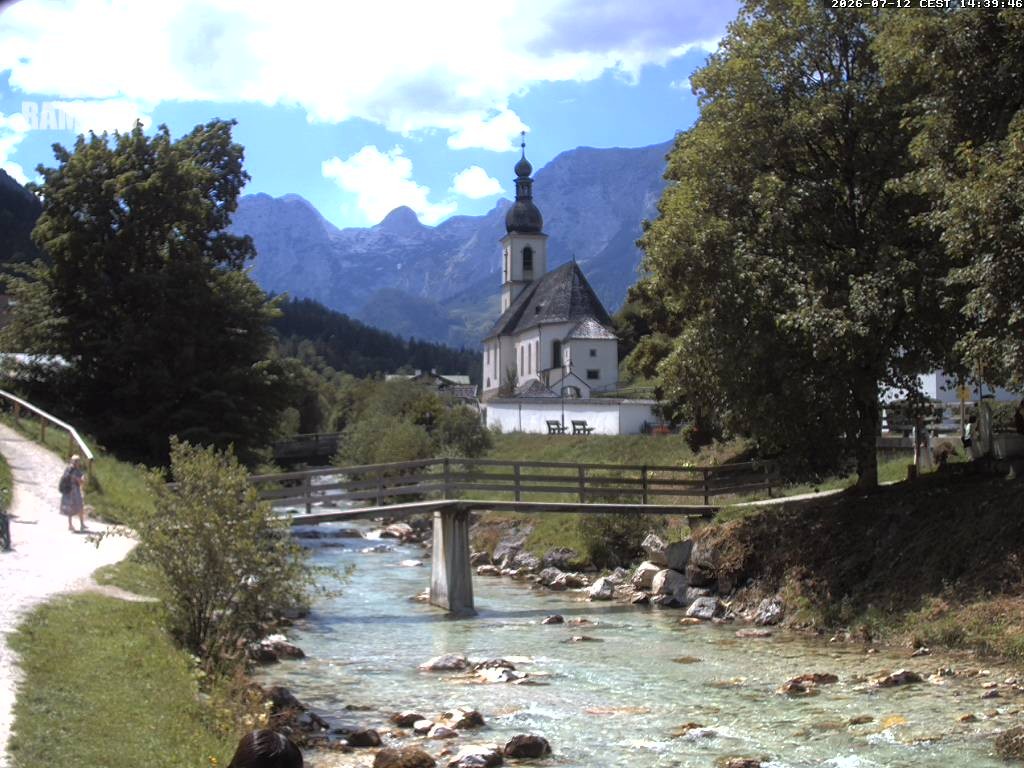 Archived image Webcam Ramsau - Berchtesgaden - St. Sebastian Church