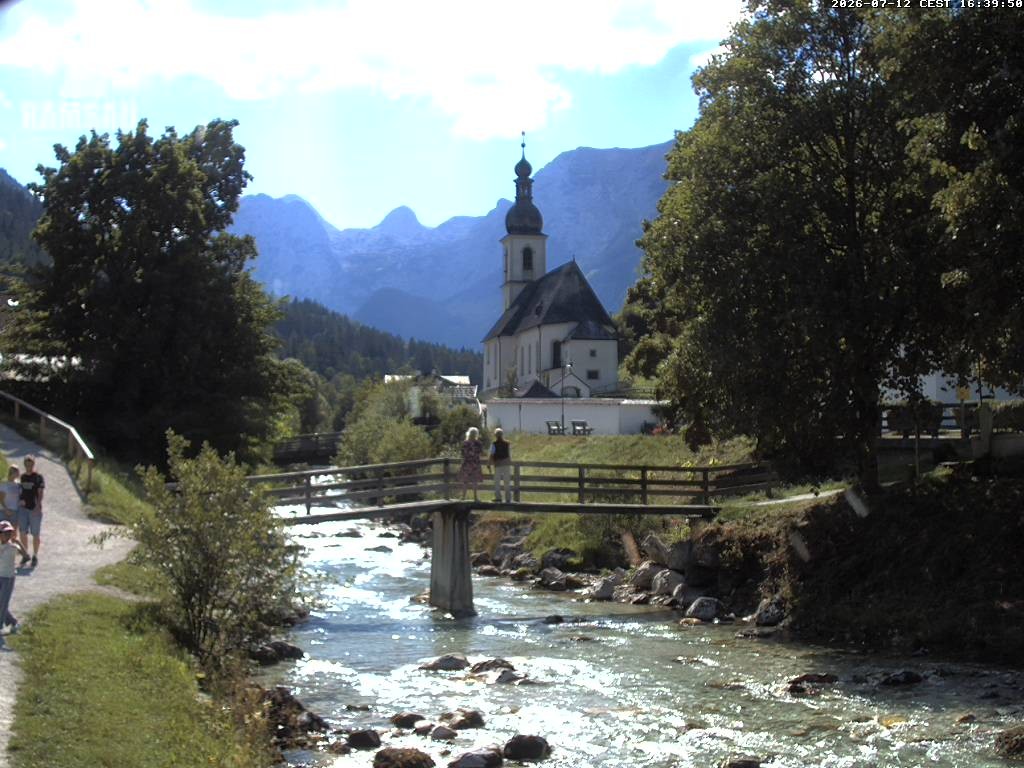 Archived image Webcam Ramsau - Berchtesgaden - St. Sebastian Church