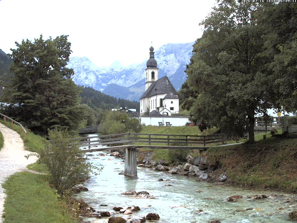 Archived image Webcam Ramsau - Berchtesgaden - St. Sebastian Church
