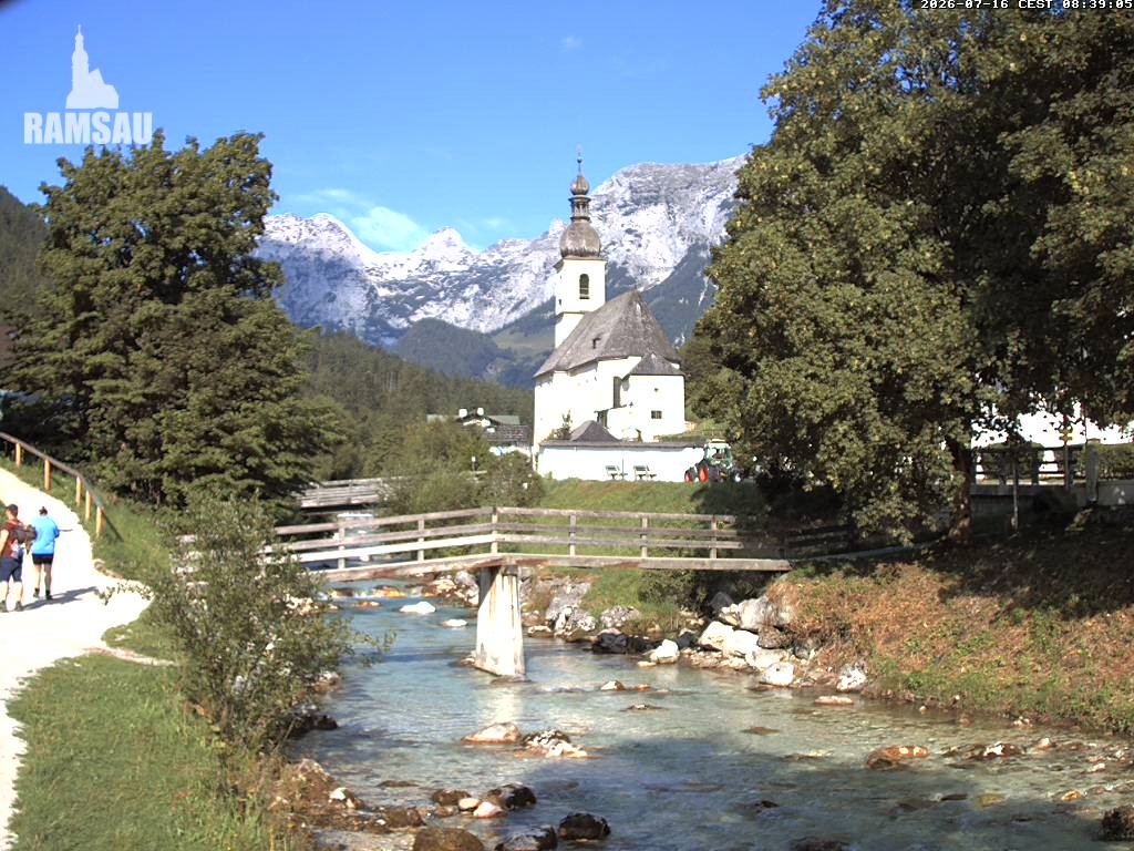 Archived image Webcam Ramsau - Berchtesgaden - St. Sebastian Church