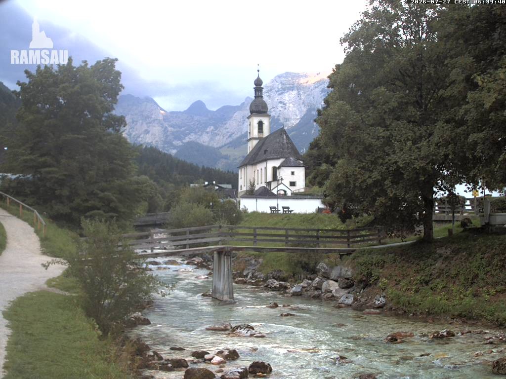 Archived image Webcam Ramsau - Berchtesgaden - St. Sebastian Church