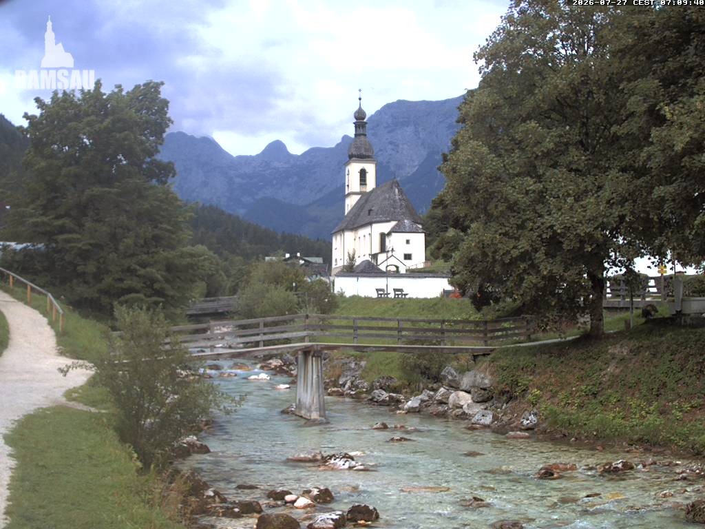 Archived image Webcam Ramsau - Berchtesgaden - St. Sebastian Church