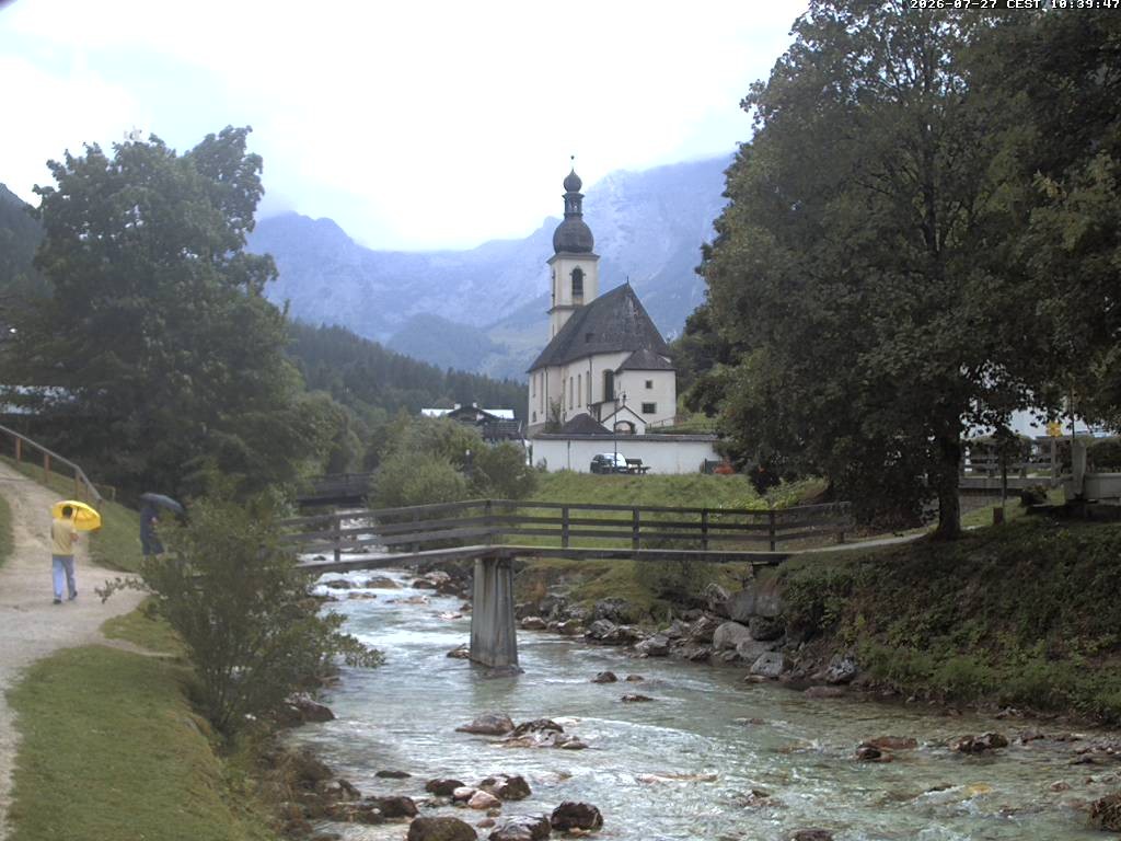 Archived image Webcam Ramsau - Berchtesgaden - St. Sebastian Church