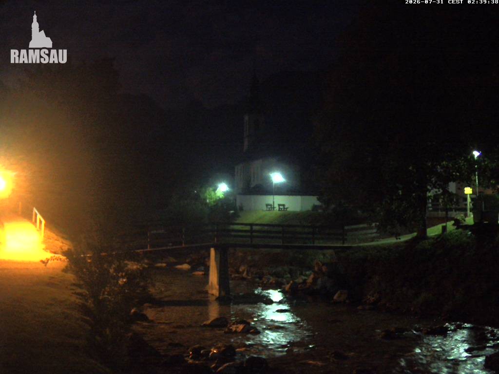 Archiv Foto Webcam Malerwinkel in Ramsau bei Berchtesgaden - Ortskirche St. Sebastian