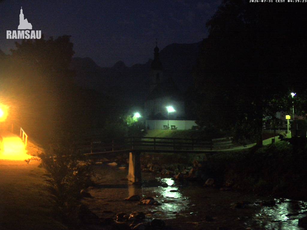 Archiv Foto Webcam Malerwinkel in Ramsau bei Berchtesgaden - Ortskirche St. Sebastian