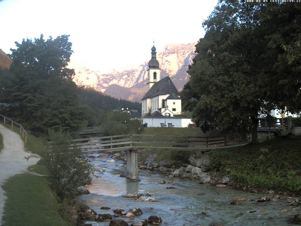 Archived image Webcam Ramsau - Berchtesgaden - St. Sebastian Church