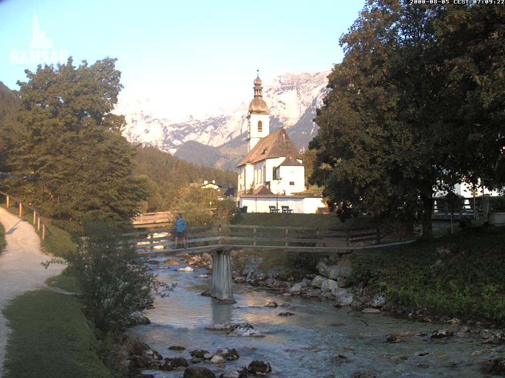 Archived image Webcam Ramsau - Berchtesgaden - St. Sebastian Church