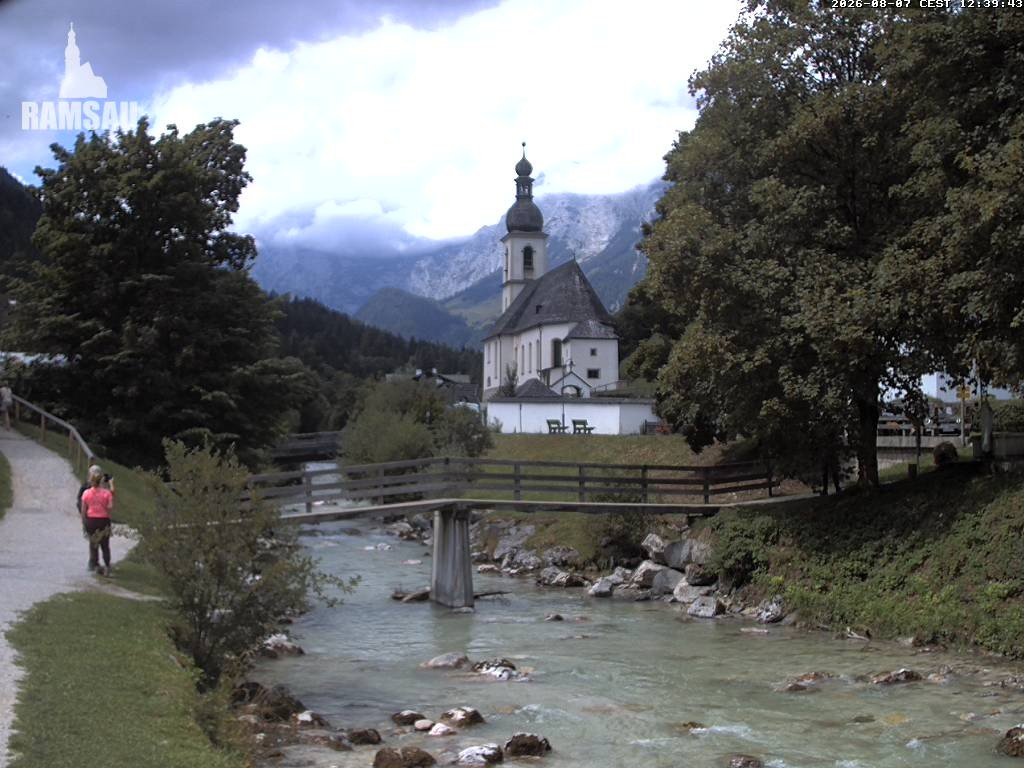 Archiv Foto Webcam Malerwinkel in Ramsau bei Berchtesgaden - Ortskirche St. Sebastian