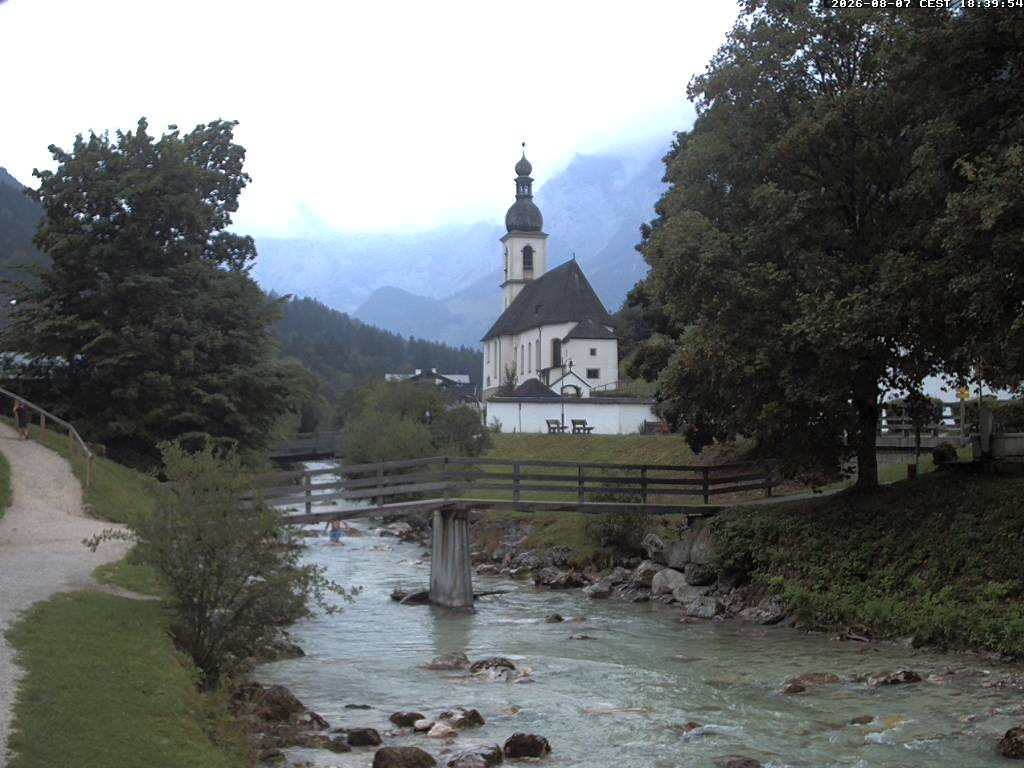 Archived image Webcam Ramsau - Berchtesgaden - St. Sebastian Church
