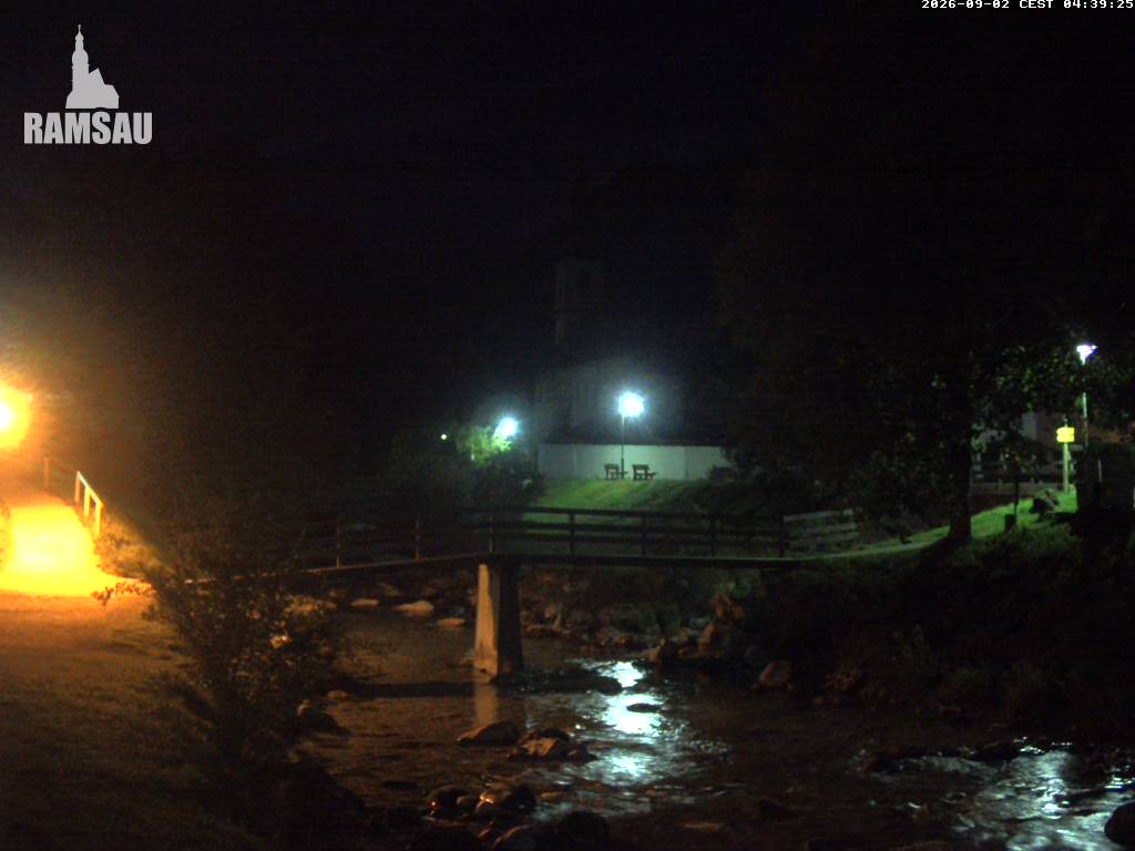 Archiv Foto Webcam Malerwinkel in Ramsau bei Berchtesgaden - Ortskirche St. Sebastian