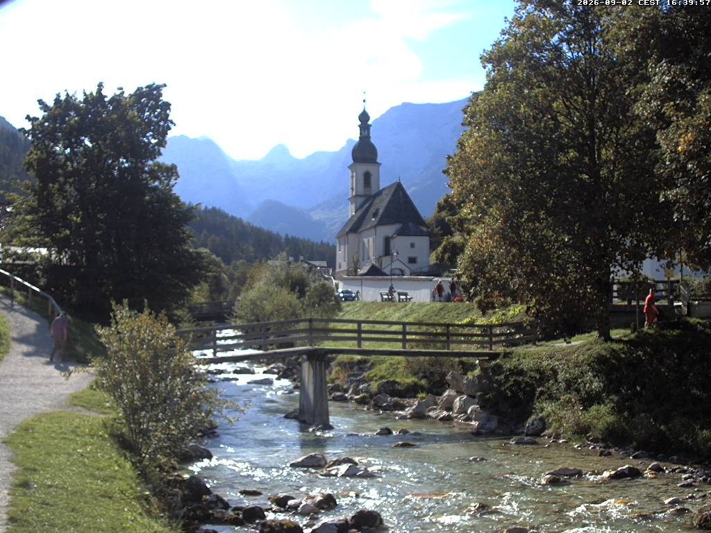 Archived image Webcam Ramsau - Berchtesgaden - St. Sebastian Church
