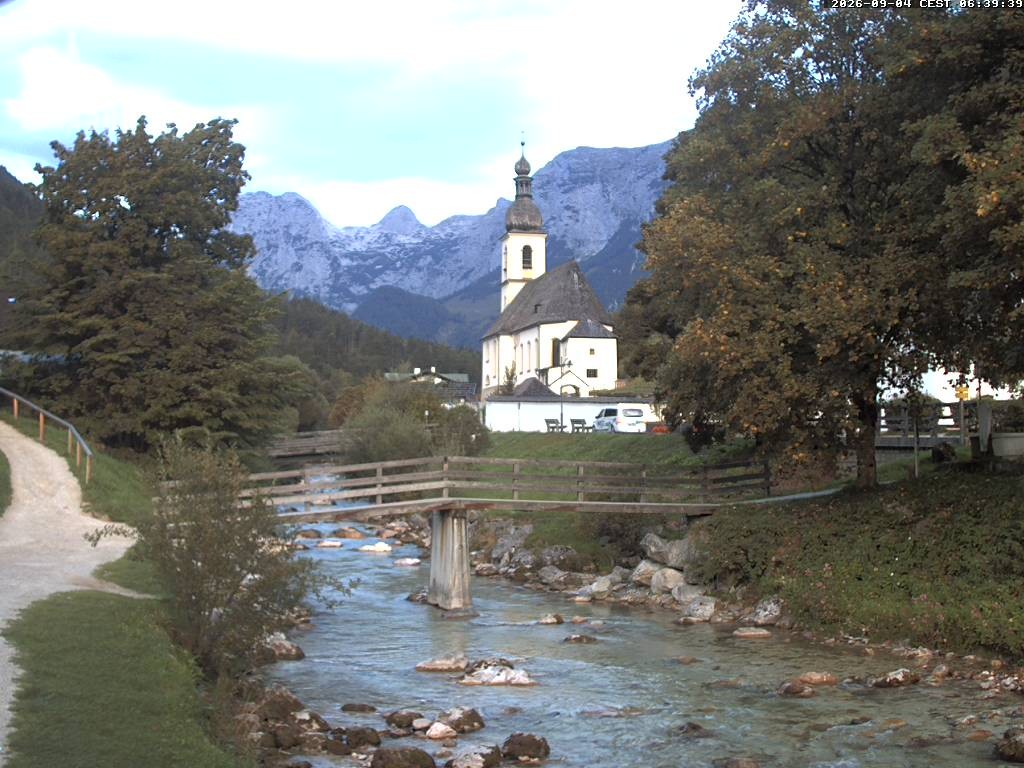 Archived image Webcam Ramsau - Berchtesgaden - St. Sebastian Church