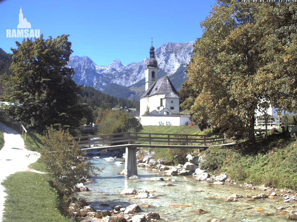 Archived image Webcam Ramsau - Berchtesgaden - St. Sebastian Church