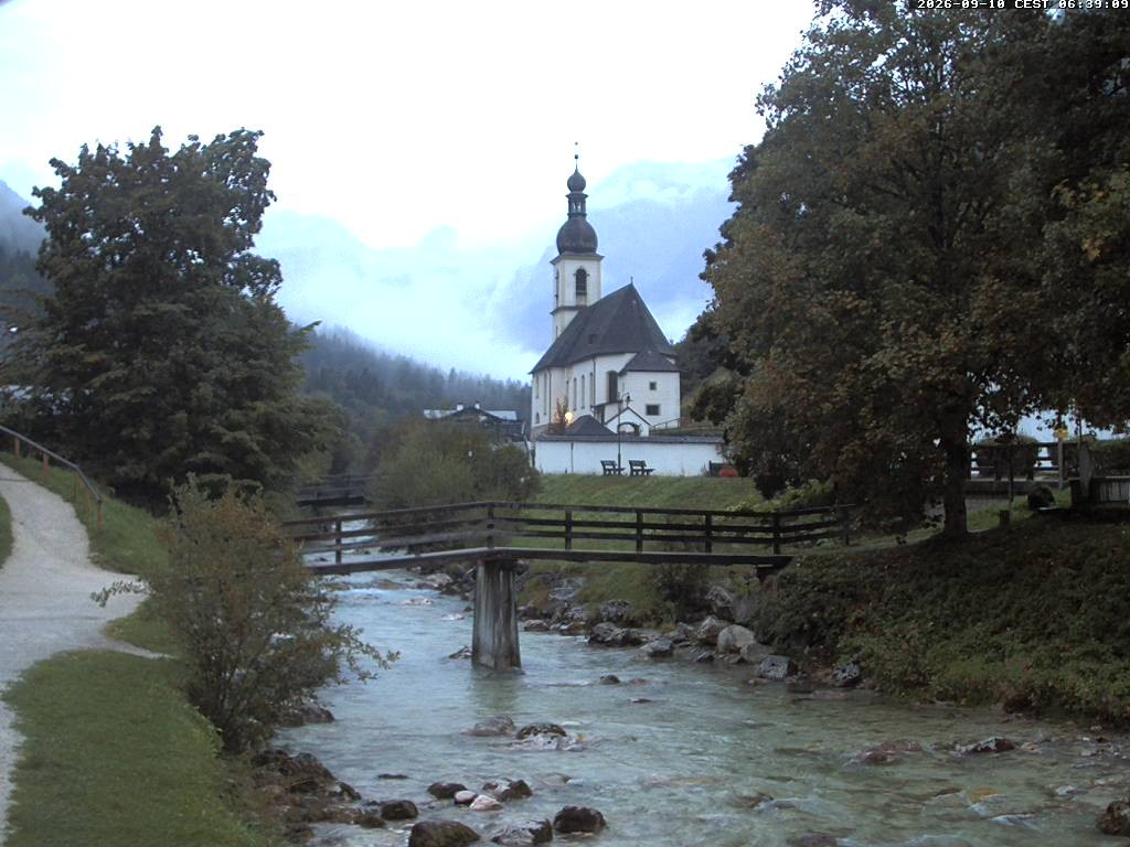 Archived image Webcam Ramsau - Berchtesgaden - St. Sebastian Church