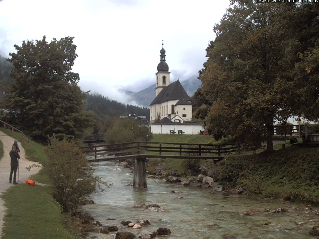 Archived image Webcam Ramsau - Berchtesgaden - St. Sebastian Church