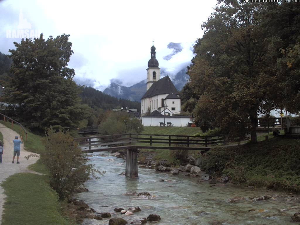 Archived image Webcam Ramsau - Berchtesgaden - St. Sebastian Church