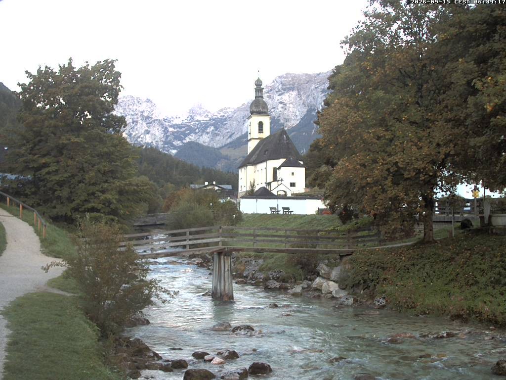 Archived image Webcam Ramsau - Berchtesgaden - St. Sebastian Church
