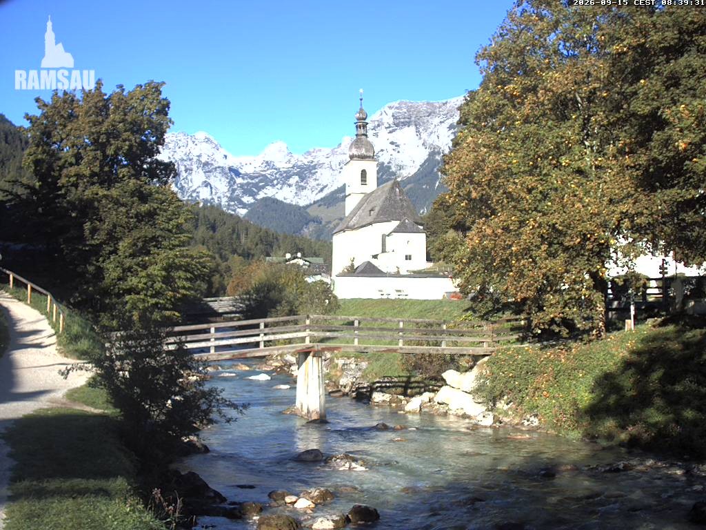 Archived image Webcam Ramsau - Berchtesgaden - St. Sebastian Church