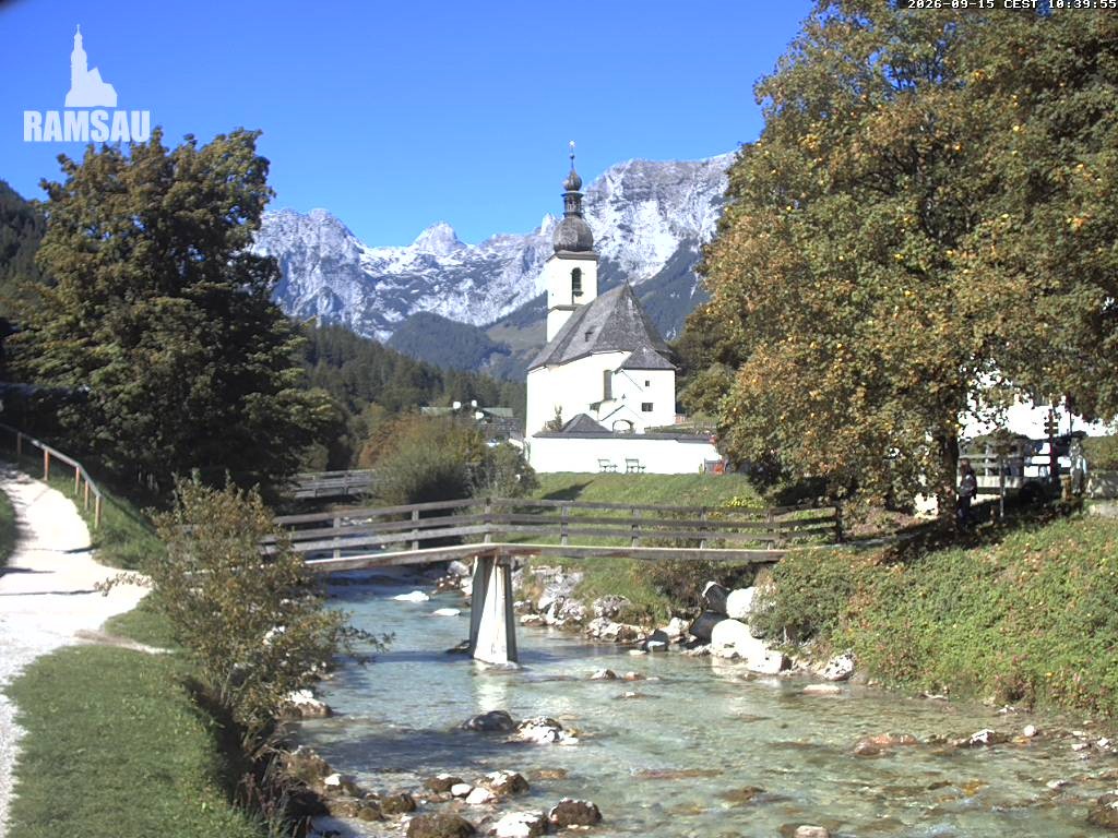 Archived image Webcam Ramsau - Berchtesgaden - St. Sebastian Church