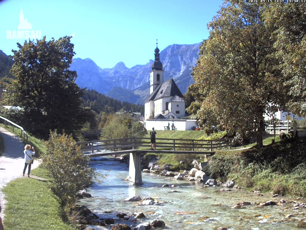 Archived image Webcam Ramsau - Berchtesgaden - St. Sebastian Church