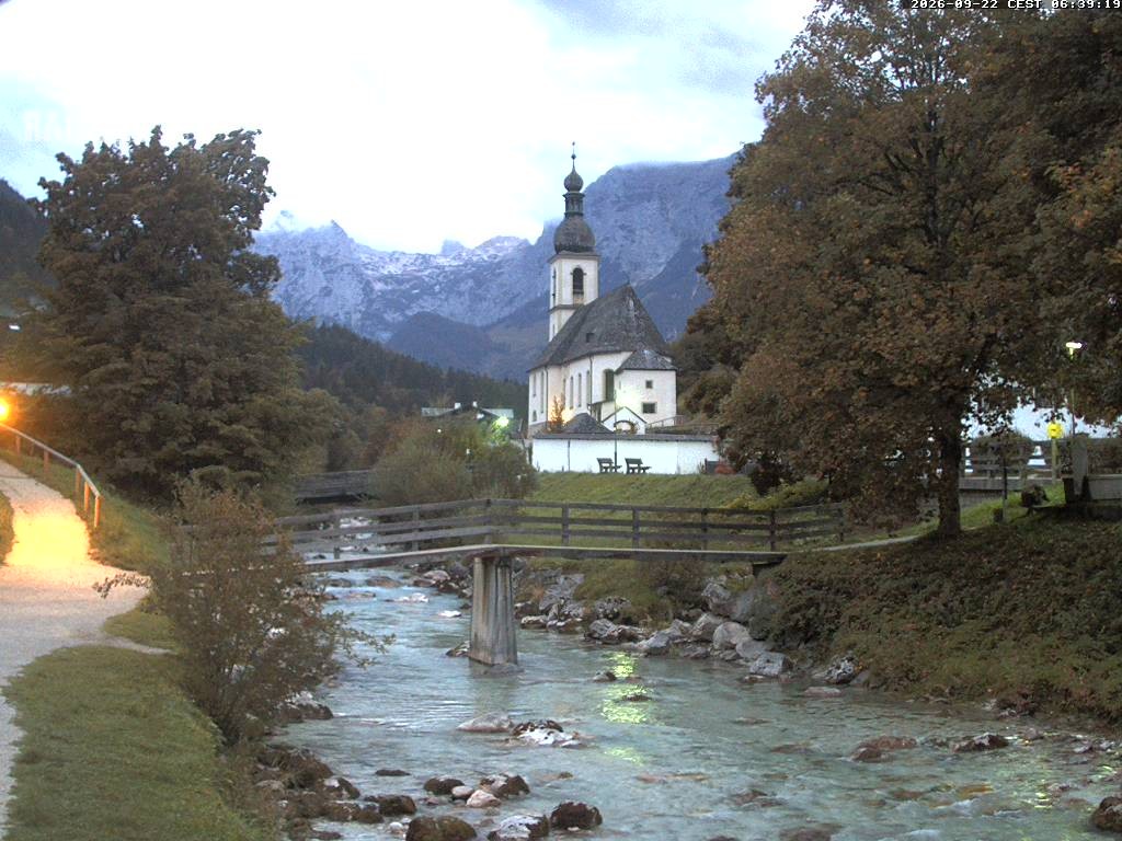 Archived image Webcam Ramsau - Berchtesgaden - St. Sebastian Church