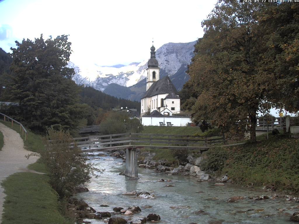 Archived image Webcam Ramsau - Berchtesgaden - St. Sebastian Church