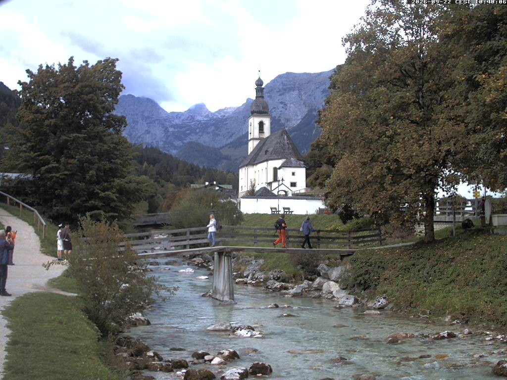 Archived image Webcam Ramsau - Berchtesgaden - St. Sebastian Church