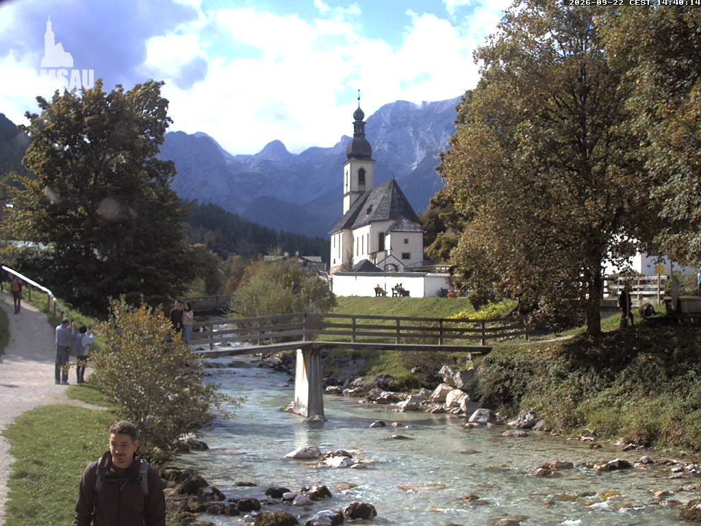 Archived image Webcam Ramsau - Berchtesgaden - St. Sebastian Church