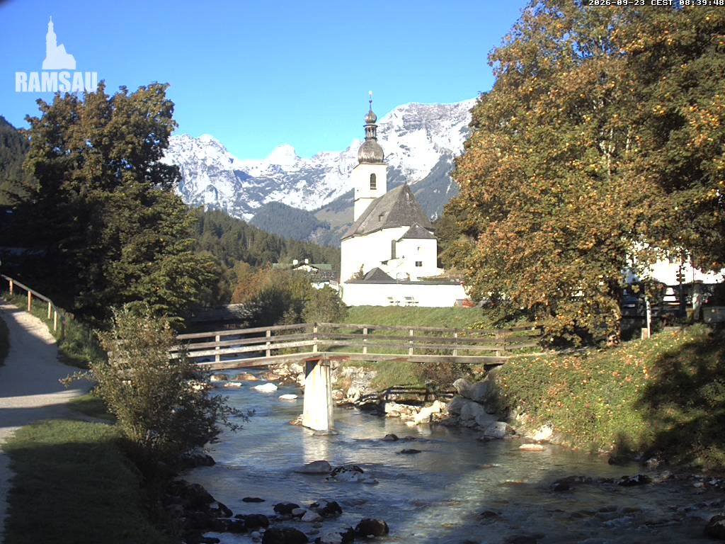 Archived image Webcam Ramsau - Berchtesgaden - St. Sebastian Church
