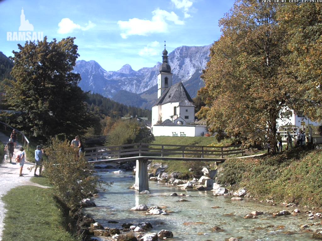 Archived image Webcam Ramsau - Berchtesgaden - St. Sebastian Church