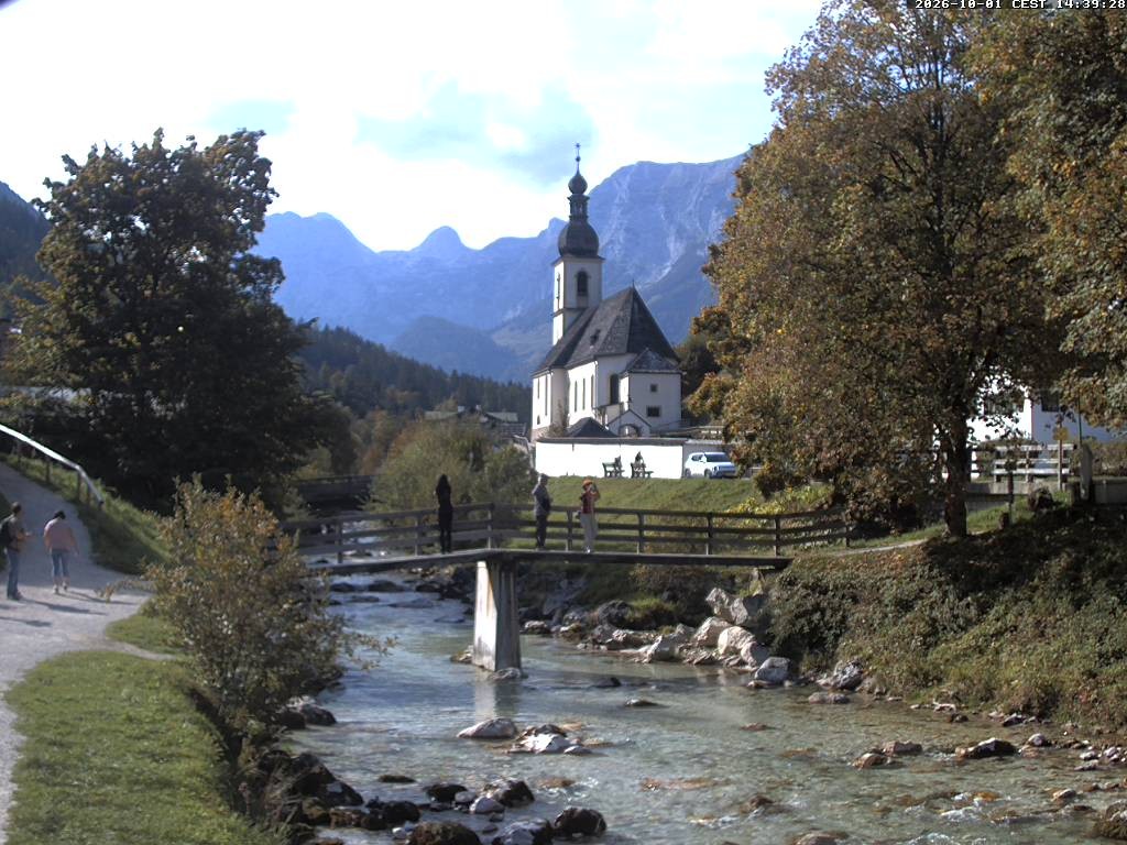 Archived image Webcam Ramsau - Berchtesgaden - St. Sebastian Church