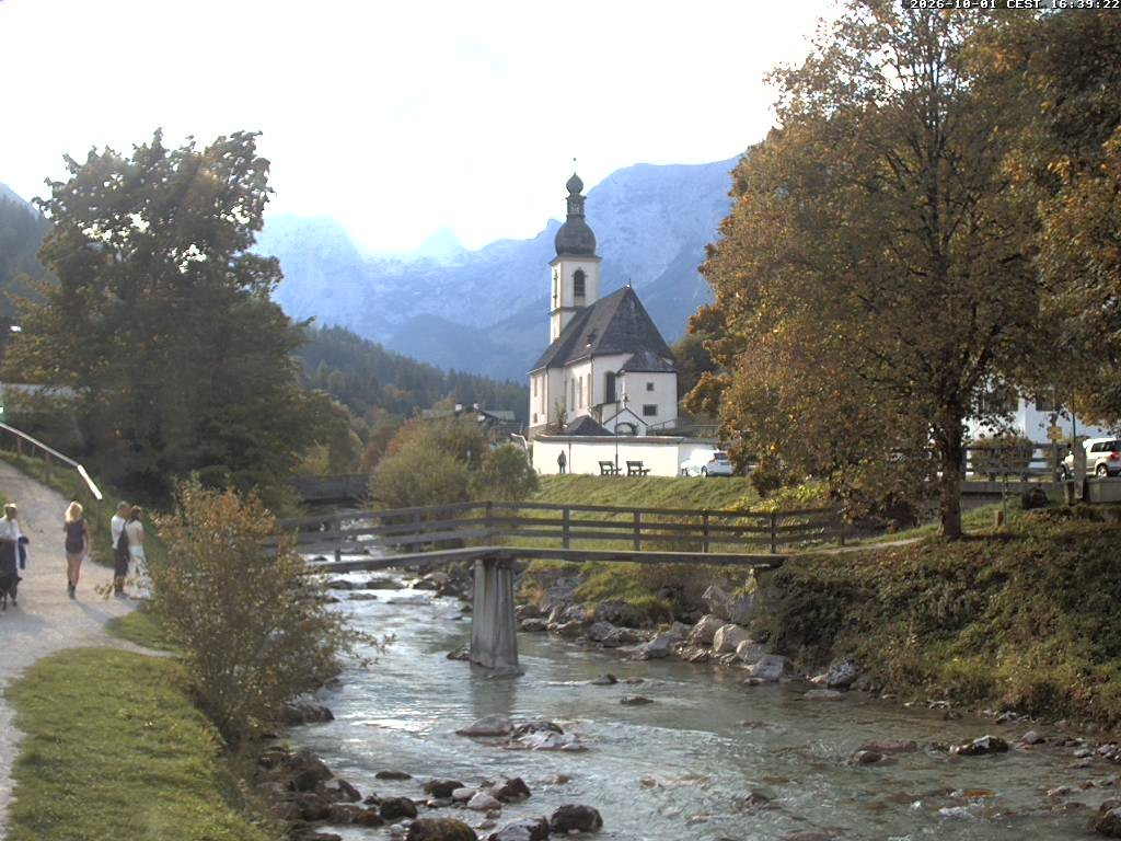 Archived image Webcam Ramsau - Berchtesgaden - St. Sebastian Church